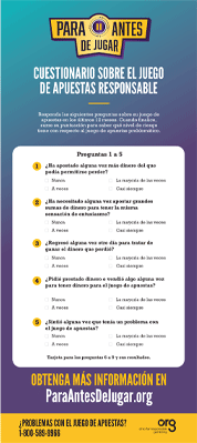Spanish Translation Quiz Card